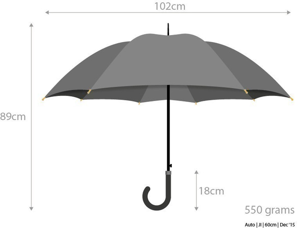 【受注生産】マロンフォレスト２　雨傘　（イギリス製）梅雨対策2023 5枚目の画像