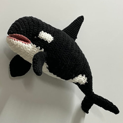 かぎ針編み海洋生物シャチかわいい編みぐるみ あみぐるみ Maggie