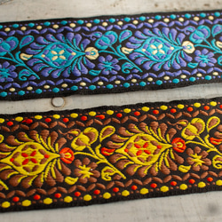 インド 刺繍リボン EMBROIDERY RIBBON 【55mm幅×1m】 2枚目の画像