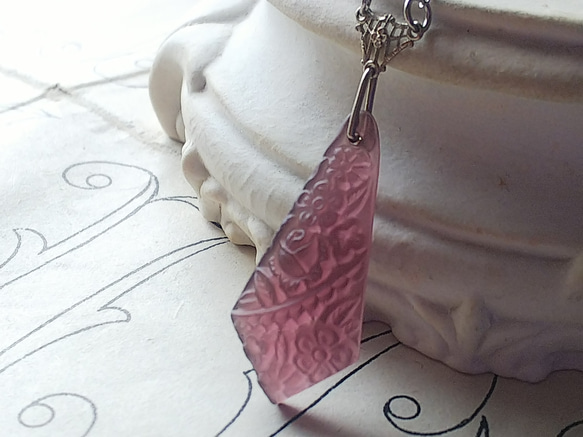 ヴィンテージ Grape-Froral-Pendant（32×15㎜）アールデコ ネックレス