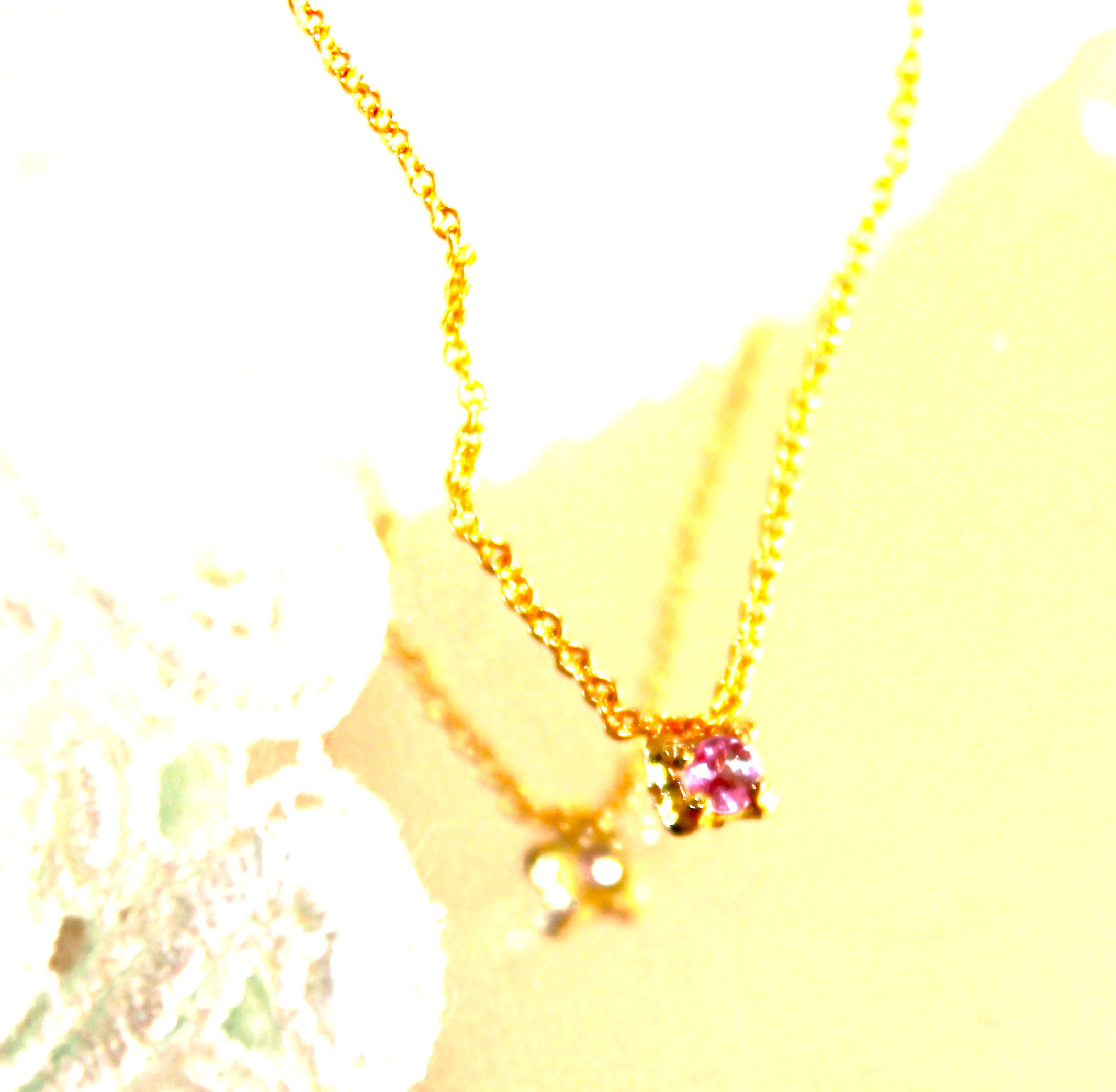 - pink - Pink Sapphire Necklace