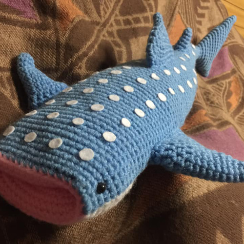 かぎ針編み海洋生物ジンベエザメかわいい編みぐるみ あみぐるみ