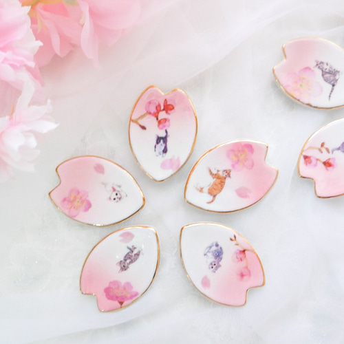 桜の花びらの箸置き 〜桜ひらり〜 5客セット 箸・箸置き ❤︎Blanche