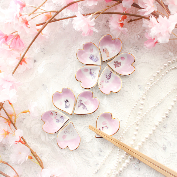櫻花花瓣筷架～Sakura Hirari～ 5件套 第1張的照片