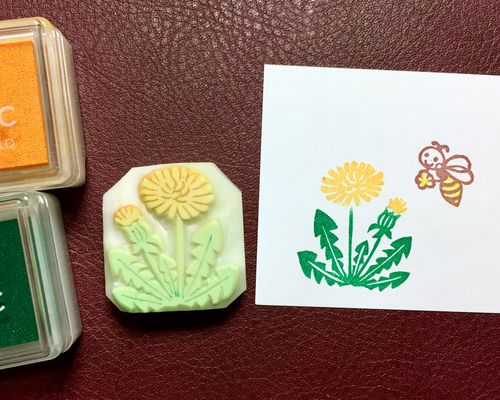 消しゴムはんこNo.396 ハリネズミとタンポポ 消しゴムはんこNo.396 ハリネズミとタンポポ ハリネズミ 雑貨