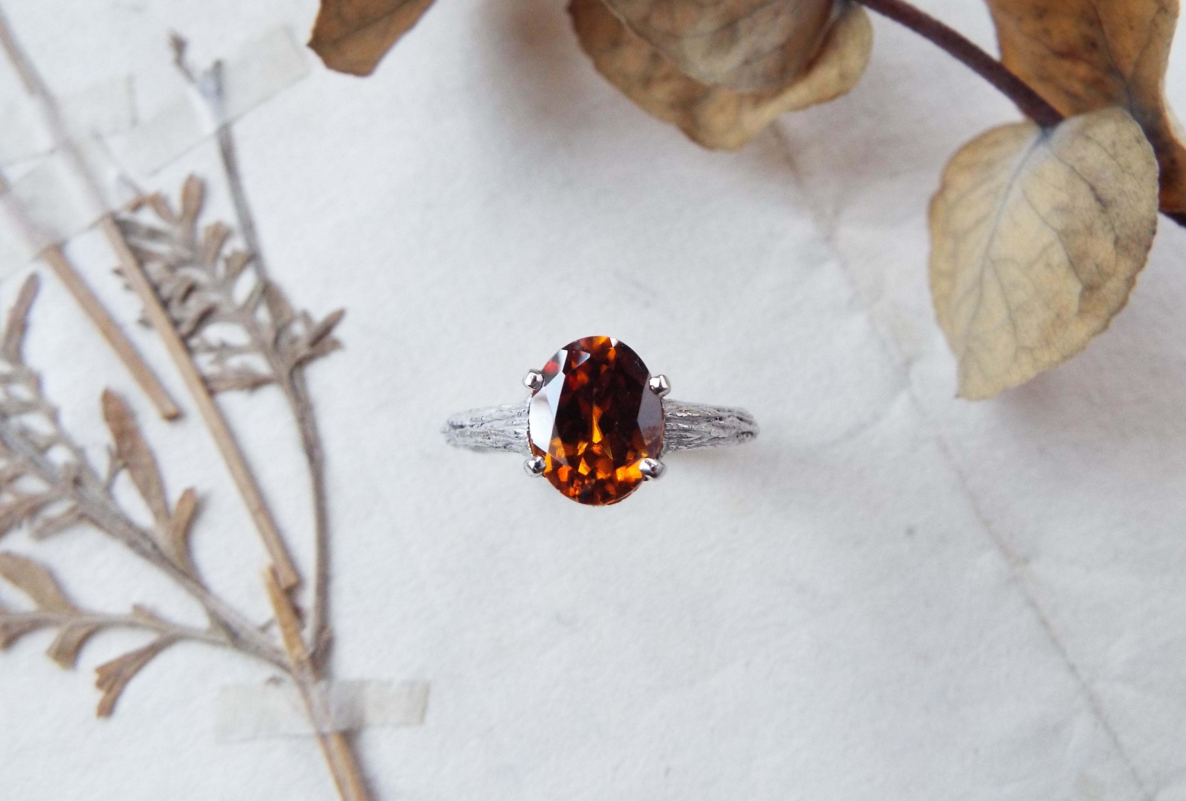 【一点物】ジルコンのシルバーリング