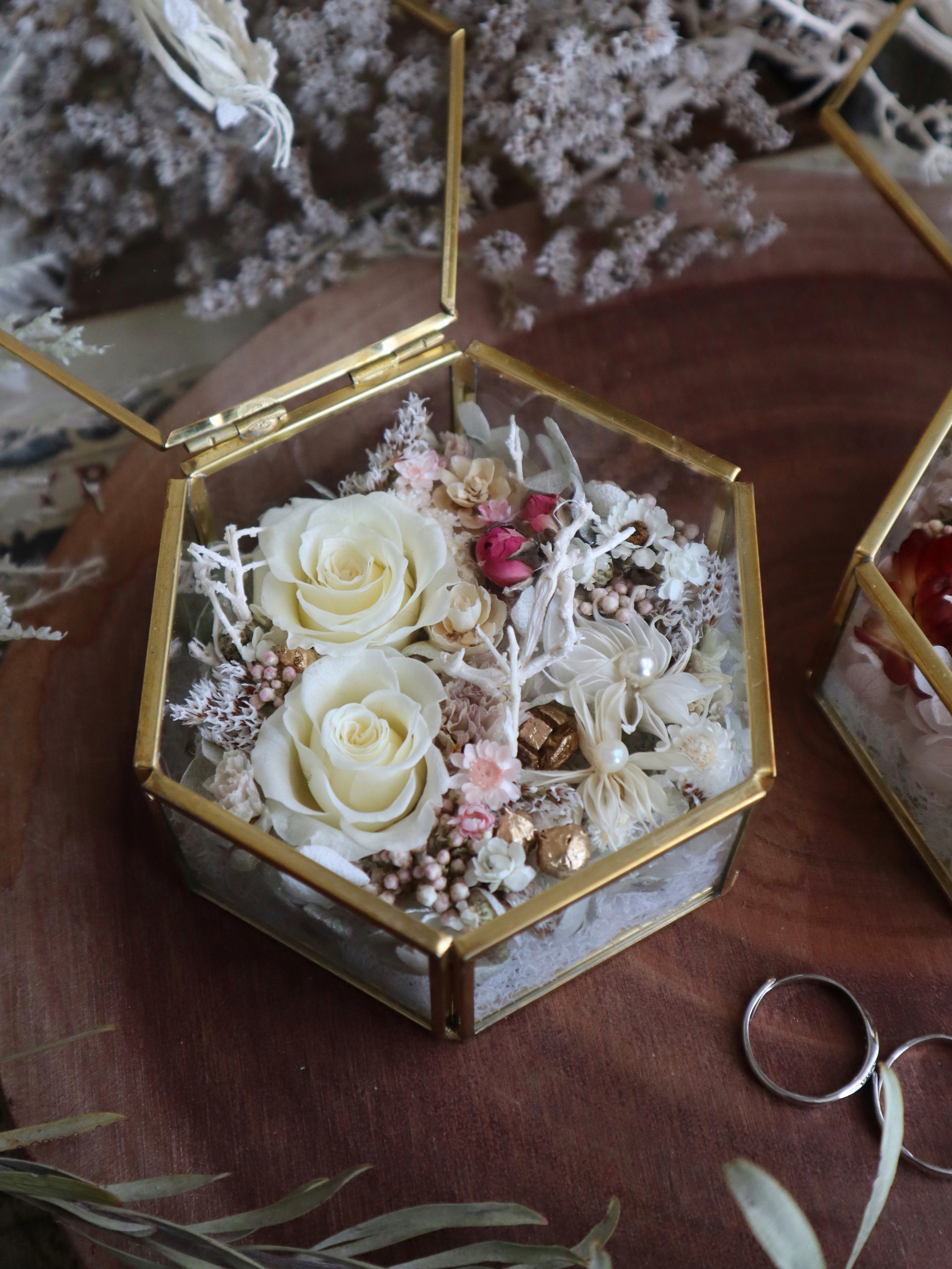 玻璃の華箱〜月薔薇 Tsukisoubi〜リングピロー