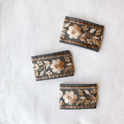 インド刺繍パッチンピン 3枚目の画像