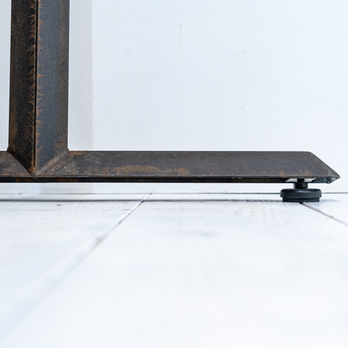 古いアイアンサイドテーブル　鉄脚 台 インダストリアル 工業系 古家具 レトロ Iron Legs / アイアンレッグ 〈テーブルベース・鉄脚