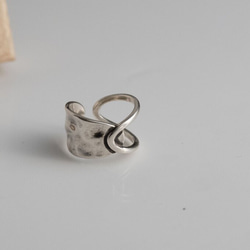 J497S S925シルバー 槌目クロス指輪 リング 指輪・リング cissylady