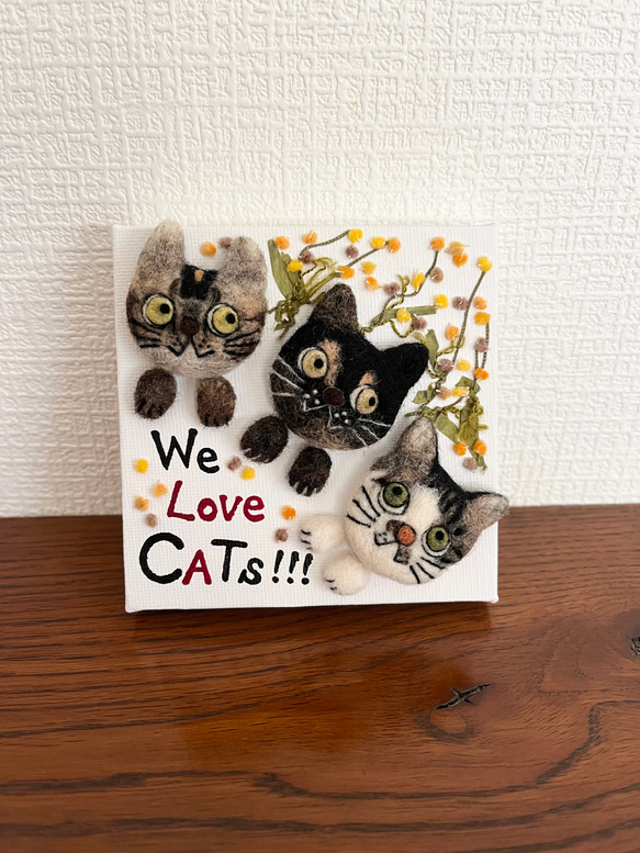【浅見さまオーダー作品】キャンバスシリーズ〜We Love CATs !!! 2枚目の画像