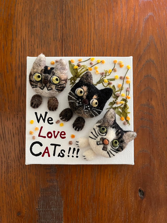 【浅見さまオーダー作品】キャンバスシリーズ〜We Love CATs !!! 5枚目の画像