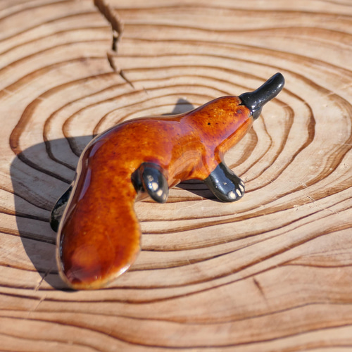 カモノハシ 置物（飴釉） 彫刻 セラミミック 通販 15305137｜Creema