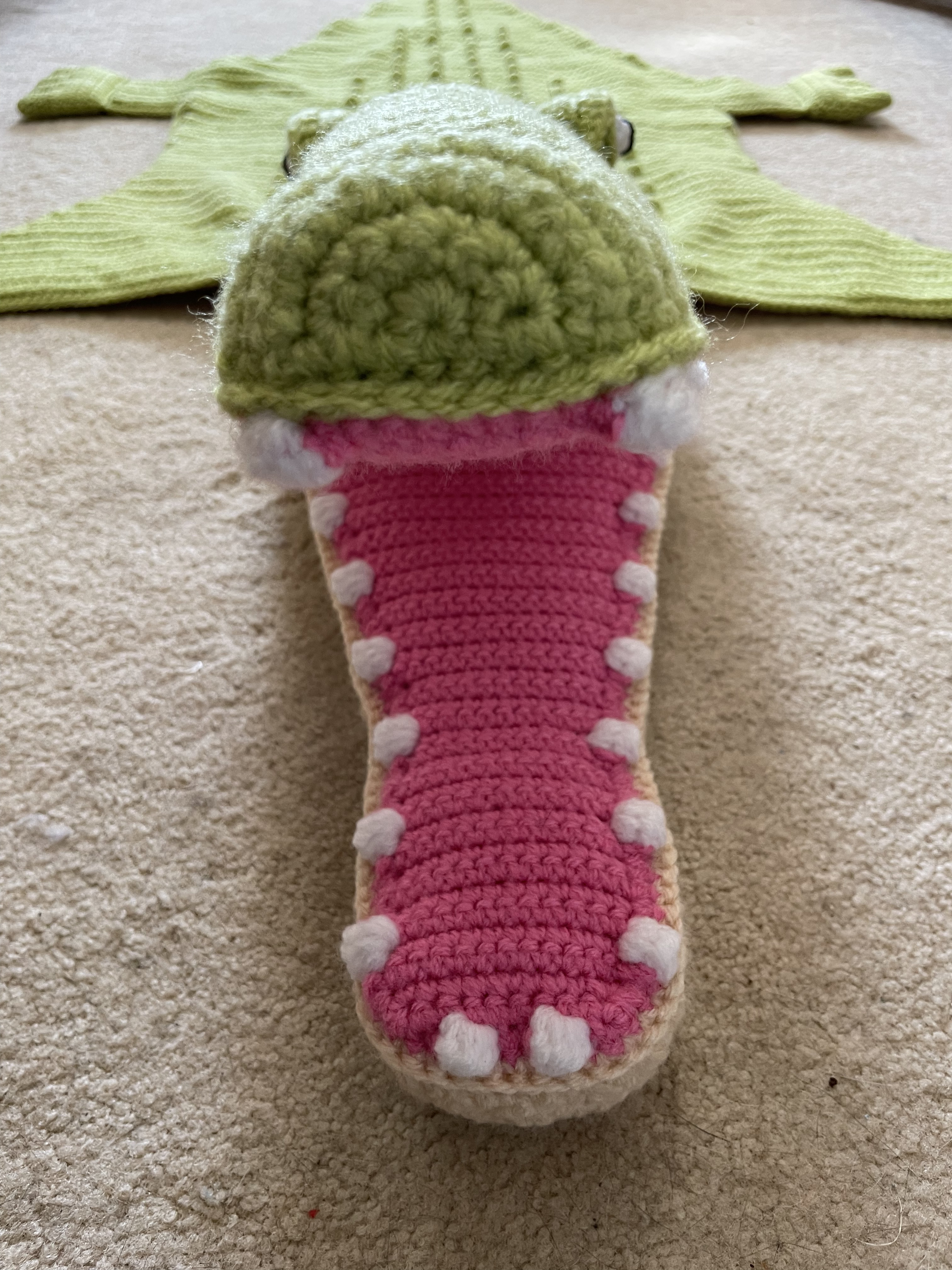 かぎ針編み動物ワニラグマット(両面)【インテリア】デコレーション【座布団】【敷物】 11,250円