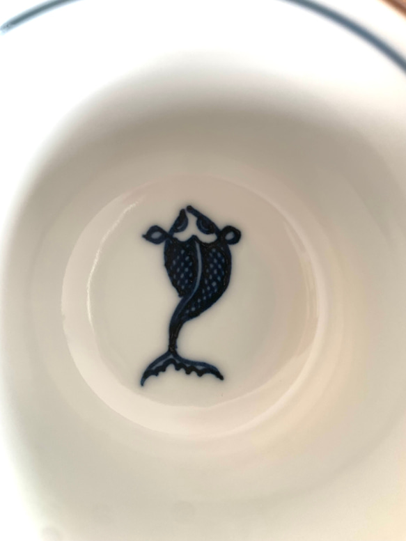 【京焼・清水焼】京都　水野春陽窯　染付　お魚　フィッシュ　汲み出し　小鉢　 6枚目の画像