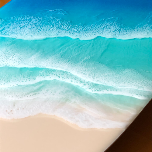 海のある暮らし 組み立て式ミニテーブル サーフボード型 花台 海 海のある暮らし 組み立て式ミニテーブル サーフボード型 花台 海