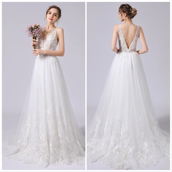 オーダー制作】ウエディングドレス.白.ベルライン.サテン.スパンコール