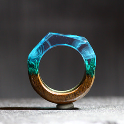 Creema限定【特別価格】Nature Ring ウッドレジンリング 1枚目の画像