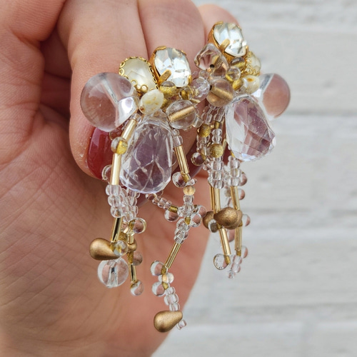 vintage chandelier （シャンデリア）ヴィンテージ×クリアゴールド
