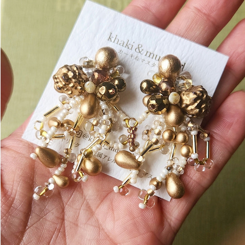 vintage chandelier （シャンデリア）ヴィンテージ×クリアゴールド 