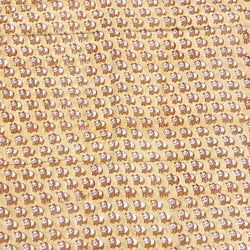 【50cm単位】イエローブラウンパンダ　ハンドブロックプリント生地　テキスタイル  コットン 4枚目の画像