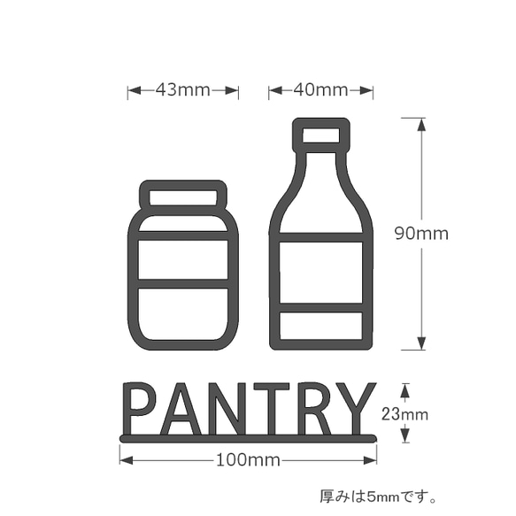 ルームサイン（パントリーサイン、パントリーマーク） 3枚目の画像