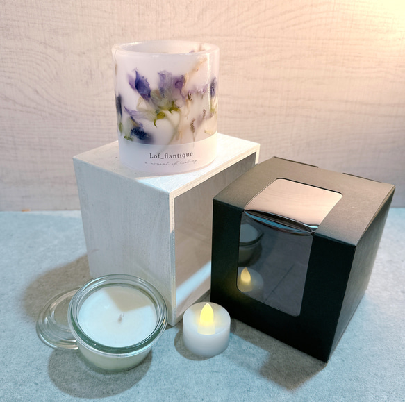 Botanical flower candle(スイートピー) LEDティーライトキャンドル付き 送料無料 7枚目の画像