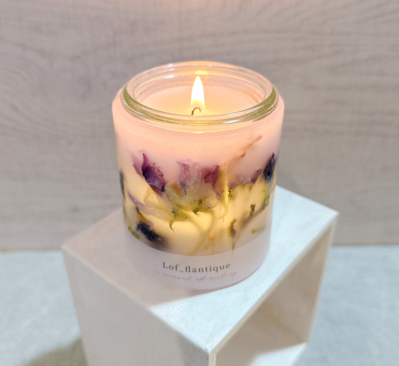 Botanical flower candle(スイートピー) LEDティーライトキャンドル付き 送料無料 6枚目の画像