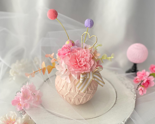 ひなまつり＊桃の花アレンジメントpale】アーティフィシャル