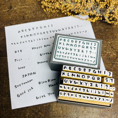 アルファベット版】シヤチハタ製Rira文字アルファベットセット＊ラバー