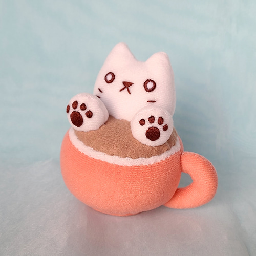 ラテアートのぬいぐるみ 猫さん エスプレッソ ぬいぐるみ くろまる