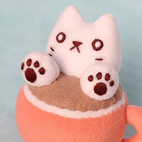 ラテアートのぬいぐるみ 猫さん エスプレッソ ぬいぐるみ くろまる