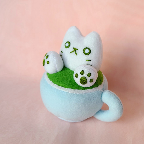 ラテアートのぬいぐるみ 猫さん エスプレッソ ぬいぐるみ くろまる