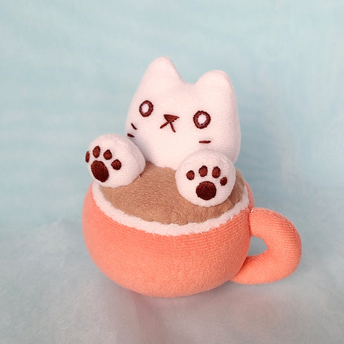 ラテアートのぬいぐるみ 猫さん エスプレッソ ぬいぐるみ くろまる