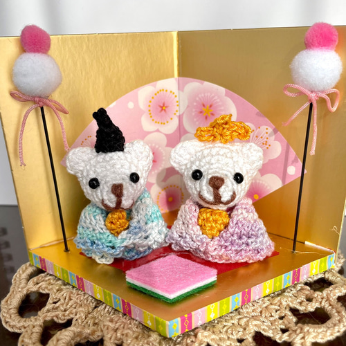 ♡えり♡ELI♡様　立ち姿あみぐるみ　お祭りくまちゃんなど ♡えり♡ELI♡様 立ち姿あみぐるみ お祭りくまちゃんなど （くま