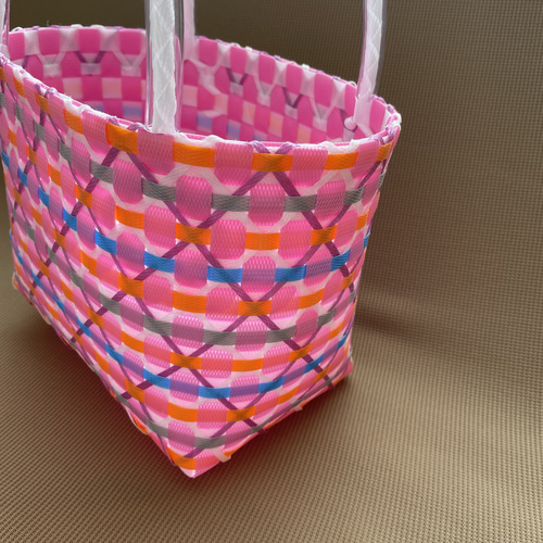 お風呂 銭湯 サウナ スパバッグ プラカゴ レトロポップ 桜ピンクS