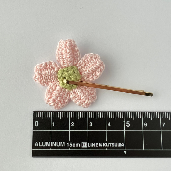 春の桜ヘアピン　２個セット　レース編み 3枚目の画像