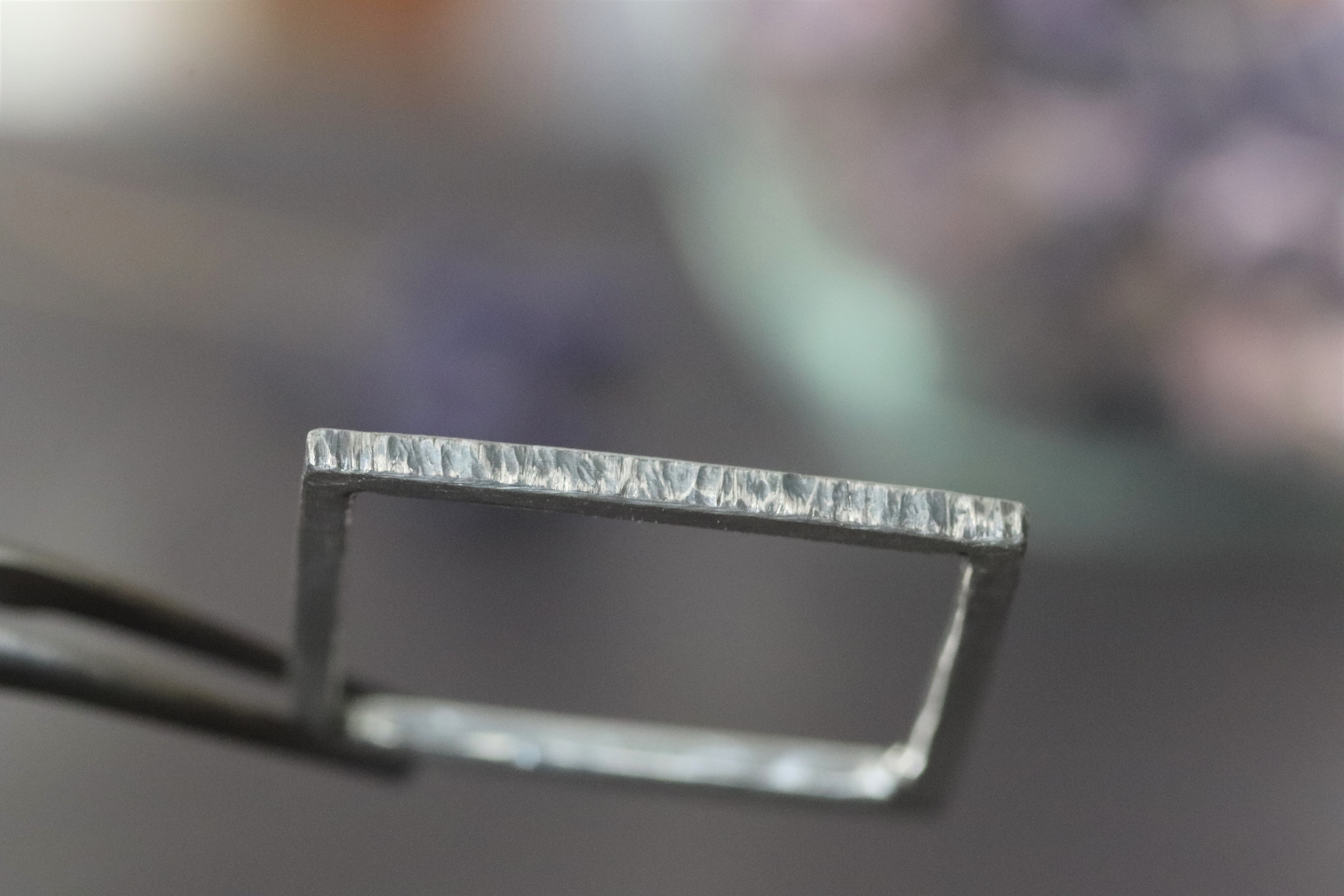 シンプルスクエアリング　シルバー950　無料サイズ調整　ユニセックス