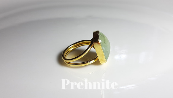 最新作『prehnite』の世界でひとつの天然石リング 6枚目の画像