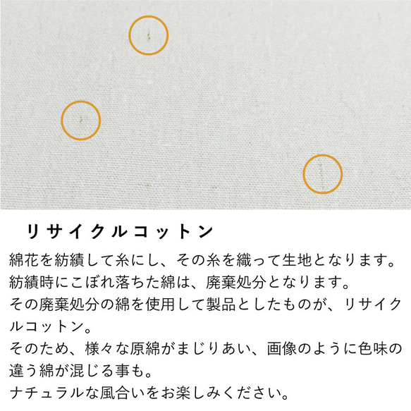 【送料無料】45×45cm　クッションカバー　リサイクルコットン　キャンバス　無地　キナリ 6枚目の画像