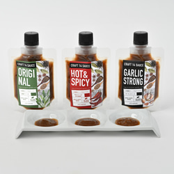 味比べ３本セット【CRAFT 14 SAUCE】クラフト14ソース　オリジナル、ホット&スパイシー、ガーリックストロング 2枚目の画像