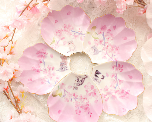 桜の花びらのお皿〜桜花爛漫〜 小皿 ❤︎Blanche Neige❤︎ 通販