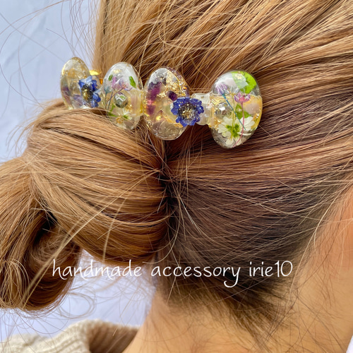 エレガント シックなレジンヘアアクセサリー バレッタ ヘアクリップ