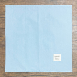【送料無料】45×45cm　クッションカバー　リサイクルコットン　キャンバス　無地　オールドブルー 2枚目の画像