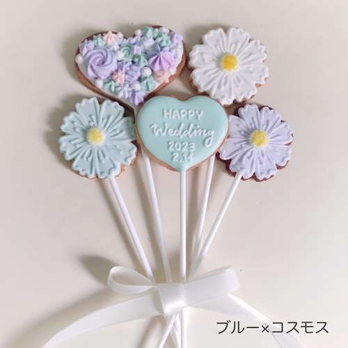 誕生日・記念日】フラワーブーケアイシングクッキー セミオーダー