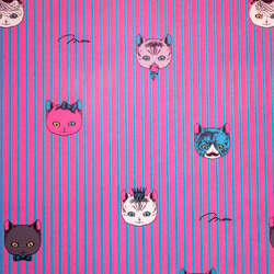 「おしゃれネコ」A４ グリーン＆ピンク 10枚 ラッピングペーパー  包装紙  cat_a4_green_pink 8枚目の画像