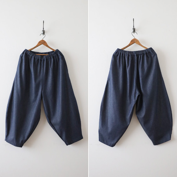 ⁂初夏ＳＡＬＥ　９０cm　抜け目ない　バルーン　ボール　パンツ　甘織デニムＤＥＮＩＭゆったり幅広 K83 11枚目の画像