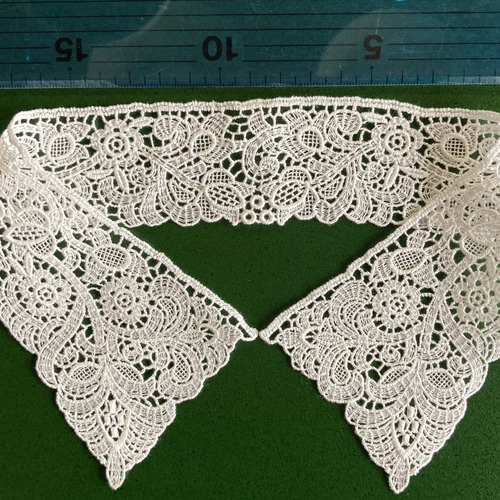 つけ襟 レース 刺繍 アンティーク アンティーク襟レース・襟モチーフ・付け襟 #196C その他