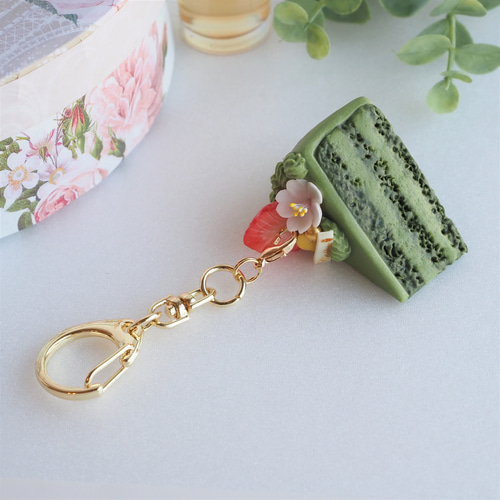 抹茶ショートケーキ・キーホルダー キーホルダー Citrus cafe 通販