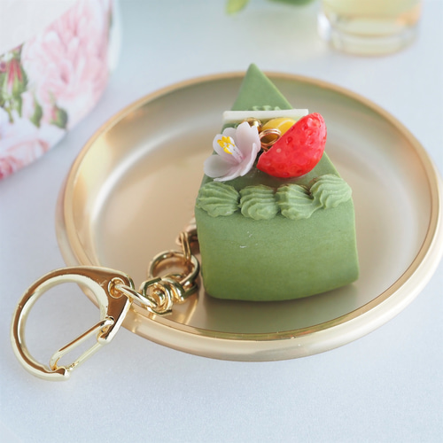抹茶ショートケーキ・キーホルダー キーホルダー Citrus cafe 通販